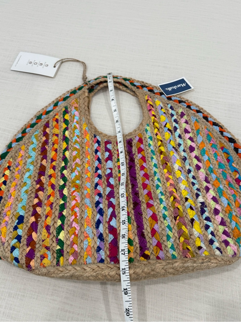 Multicolor Braided Straw Tote Bag - Women - Picture 7 of 8
